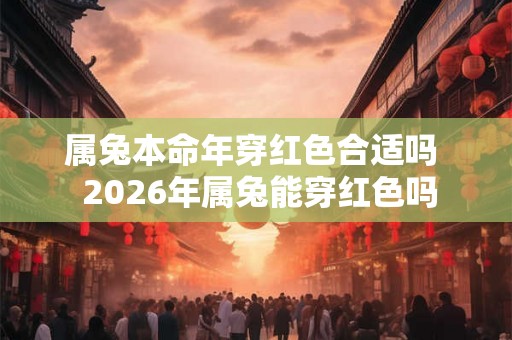 属兔本命年穿红色合适吗  2026年属兔能穿红色吗