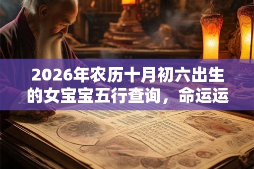 2026年农历十月初六出生的女宝宝五行查询，命运运程分析