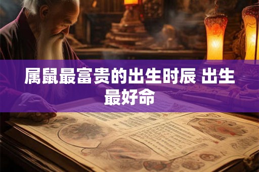 属鼠最富贵的出生时辰 出生最好命