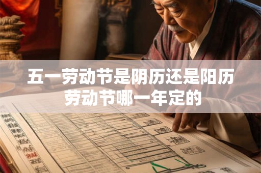 五一劳动节是阴历还是阳历 劳动节哪一年定的
