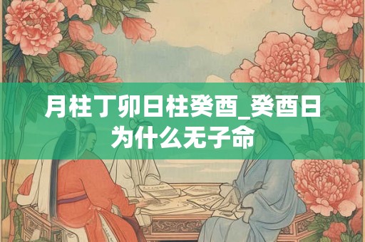 月柱丁卯日柱癸酉_癸酉日为什么无子命