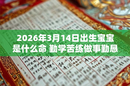2026年3月14日出生宝宝是什么命 勤学苦练做事勤恳