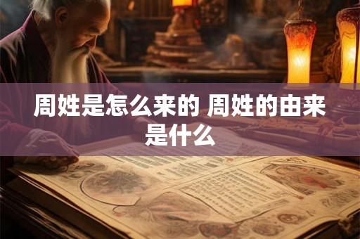 周姓是怎么来的 周姓的由来是什么