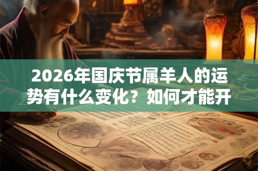 2026年国庆节属羊人的运势有什么变化?如何才能开运? 2026年国庆节属羊人的运势有什么变化?如何才能开运?