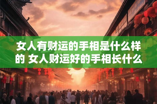 女人有财运的手相是什么样的 女人财运好的手相长什么样