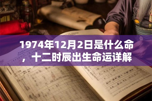 1974年12月2日是什么命，十二时辰出生命运详解