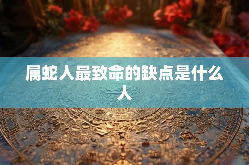 属蛇人最致命的缺点是什么人