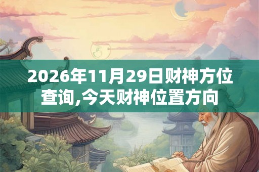 2026年11月29日财神方位查询,今天财神位置方向