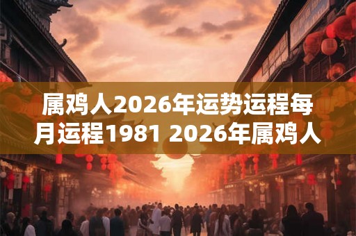 属鸡人2026年运势运程每月运程1981 2026年属鸡人运势如何 属鸡人2026年运势运程每月运程1981 2026年属鸡人运势如何