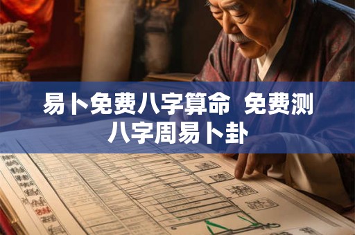 易卜免费八字算命  免费测八字周易卜卦