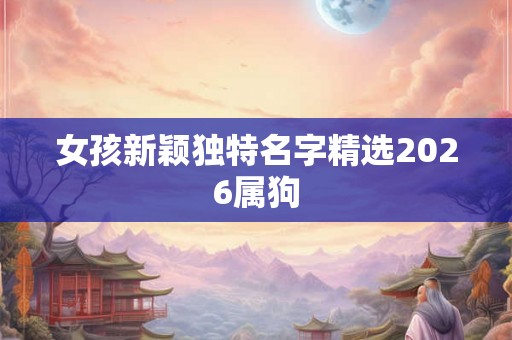 女孩新颖独特名字精选2026属狗