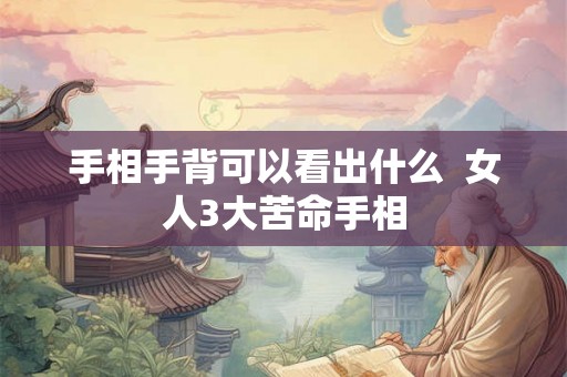 手相手背可以看出什么 女人3大苦命手相 手相手背可以看出什么 女人3大苦命手相