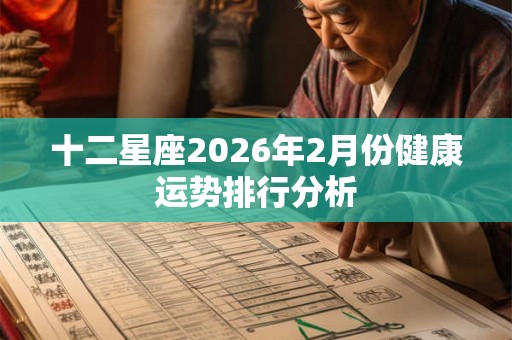 十二星座2026年2月份健康运势排行分析