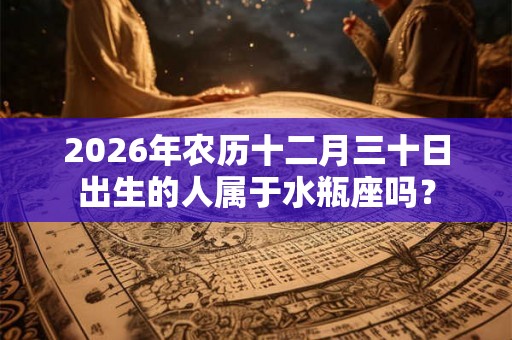 2026年农历十二月三十日出生的人属于水瓶座吗？