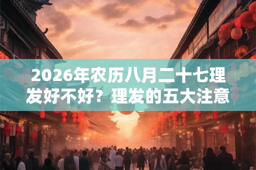 2026年农历八月二十七理发好不好？理发的五大注意事项