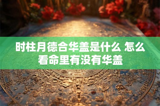 时柱月德合华盖是什么 怎么看命里有没有华盖