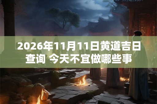 2026年11月11日黄道吉日查询 今天不宜做哪些事