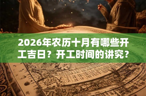 2026年农历十月有哪些开工吉日？开工时间的讲究？