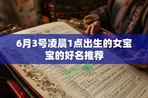 6月3号凌晨1点出生的女宝宝的好名推荐