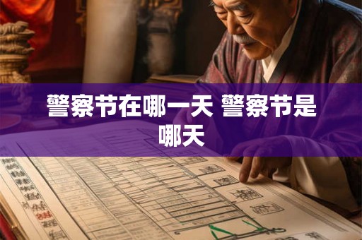 警察节在哪一天 警察节是哪天