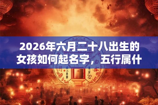 2026年六月二十八出生的女孩如何起名字，五行属什么