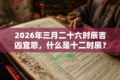 2026年三月二十六时辰吉凶宜忌，什么是十二时辰？
