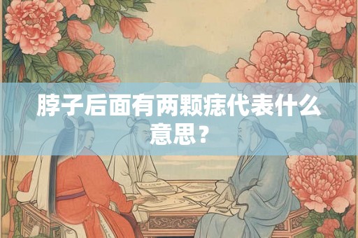 脖子后面有两颗痣代表什么意思？