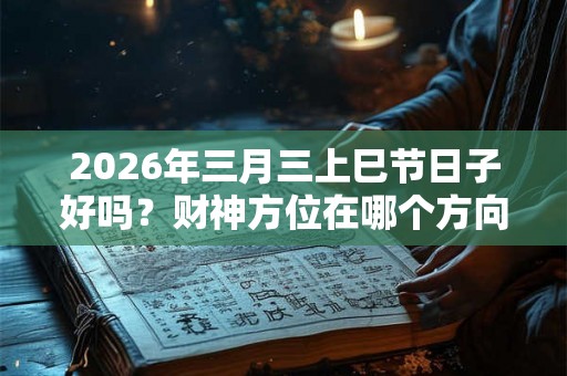 2026年三月三上巳节日子好吗？财神方位在哪个方向？