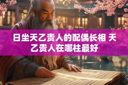 日坐天乙贵人的配偶长相 天乙贵人在哪柱最好
