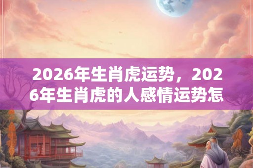 2026年生肖虎运势，2026年生肖虎的人感情运势怎样？