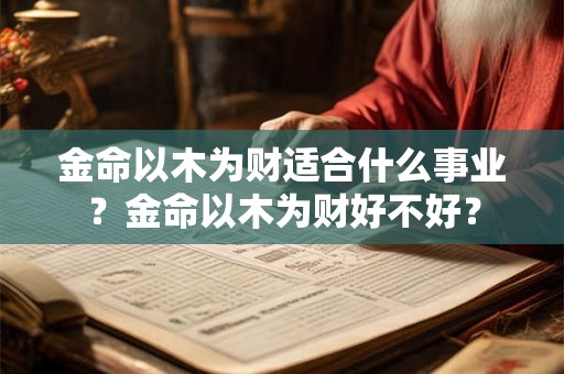金命以木为财适合什么事业？金命以木为财好不好？