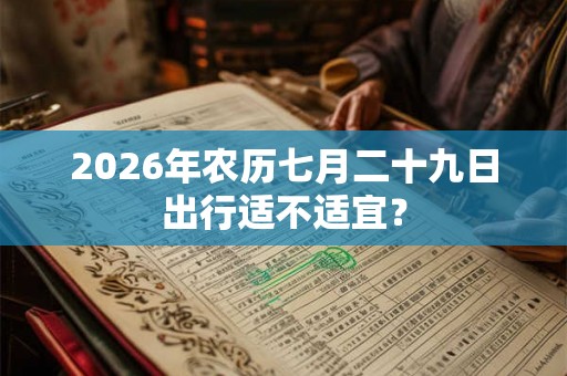 2026年农历七月二十九日出行适不适宜？