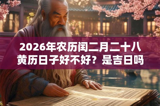 2026年农历闰二月二十八黄历日子好不好？是吉日吗？