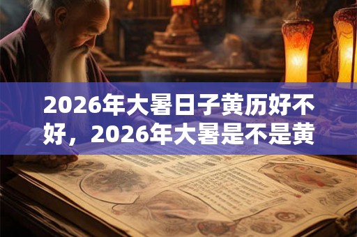 2026年大暑日子黄历好不好，2026年大暑是不是黄道吉日？
