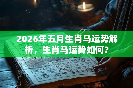2026年五月生肖马运势解析，生肖马运势如何？