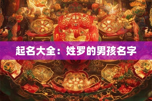 起名大全：姓罗的男孩名字