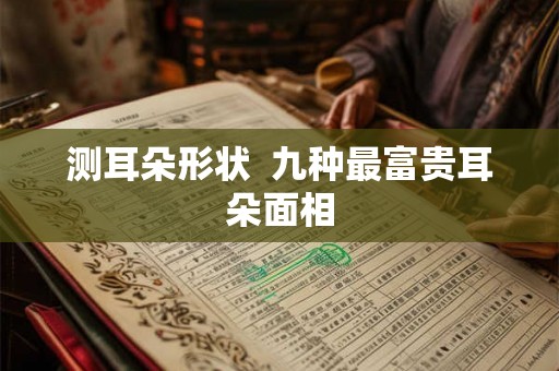 测耳朵形状  九种最富贵耳朵面相