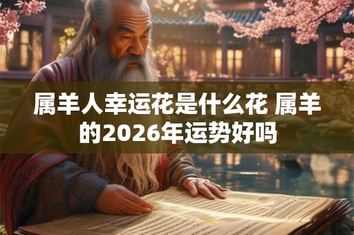 属羊人幸运花是什么花 属羊的2026年运势好吗