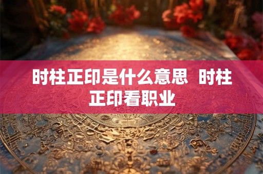 时柱正印是什么意思 时柱正印看职业 时柱正印是什么意思 时柱正印看职业