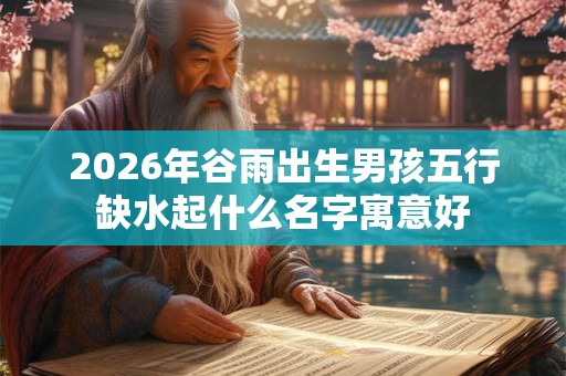 2026年谷雨出生男孩五行缺水起什么名字寓意好 2026年谷雨出生男孩五行缺水起什么名字寓意好