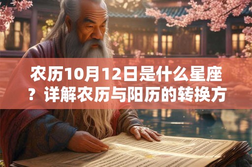 农历10月12日是什么星座?详解农历与阳历的转换方法 农历10月12日是什么星座?详解农历与阳历的转换方法