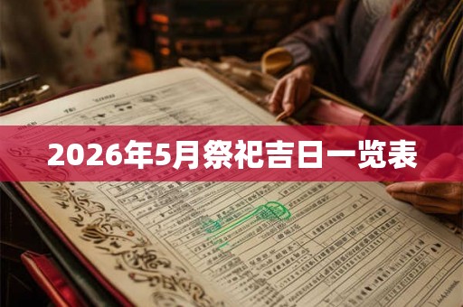 2026年5月祭祀吉日一览表