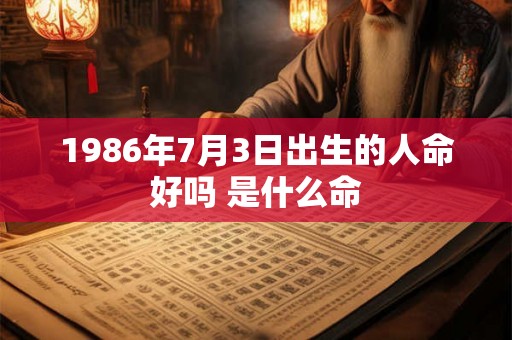 1986年7月3日出生的人命好吗 是什么命