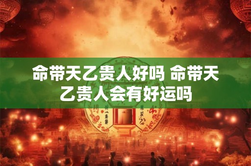命带天乙贵人好吗 命带天乙贵人会有好运吗 命带天乙贵人好吗 命带天乙贵人会有好运吗