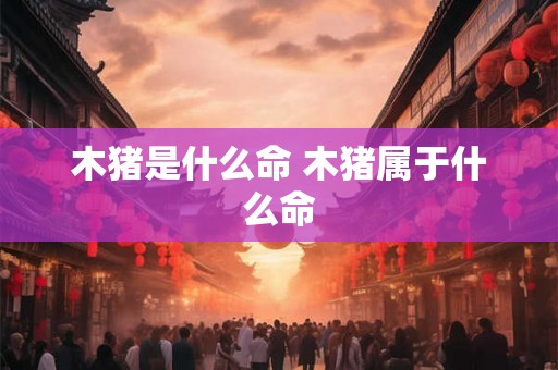 木猪是什么命 木猪属于什么命