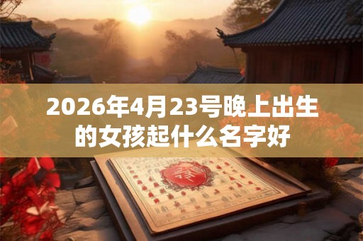 2026年4月23号晚上出生的女孩起什么名字好