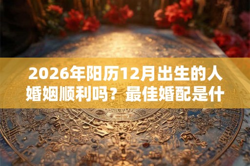 2026年阳历12月出生的人婚姻顺利吗?最佳婚配是什么? 2026年阳历12月出生的人婚姻顺利吗?最佳婚配是什么?
