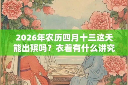 2026年农历四月十三这天能出殡吗？衣着有什么讲究？