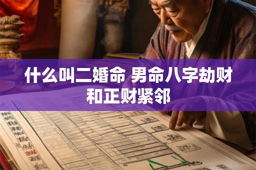 什么叫二婚命 男命八字劫财和正财紧邻
