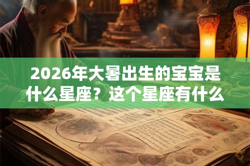 2026年大暑出生的宝宝是什么星座？这个星座有什么性格特点？